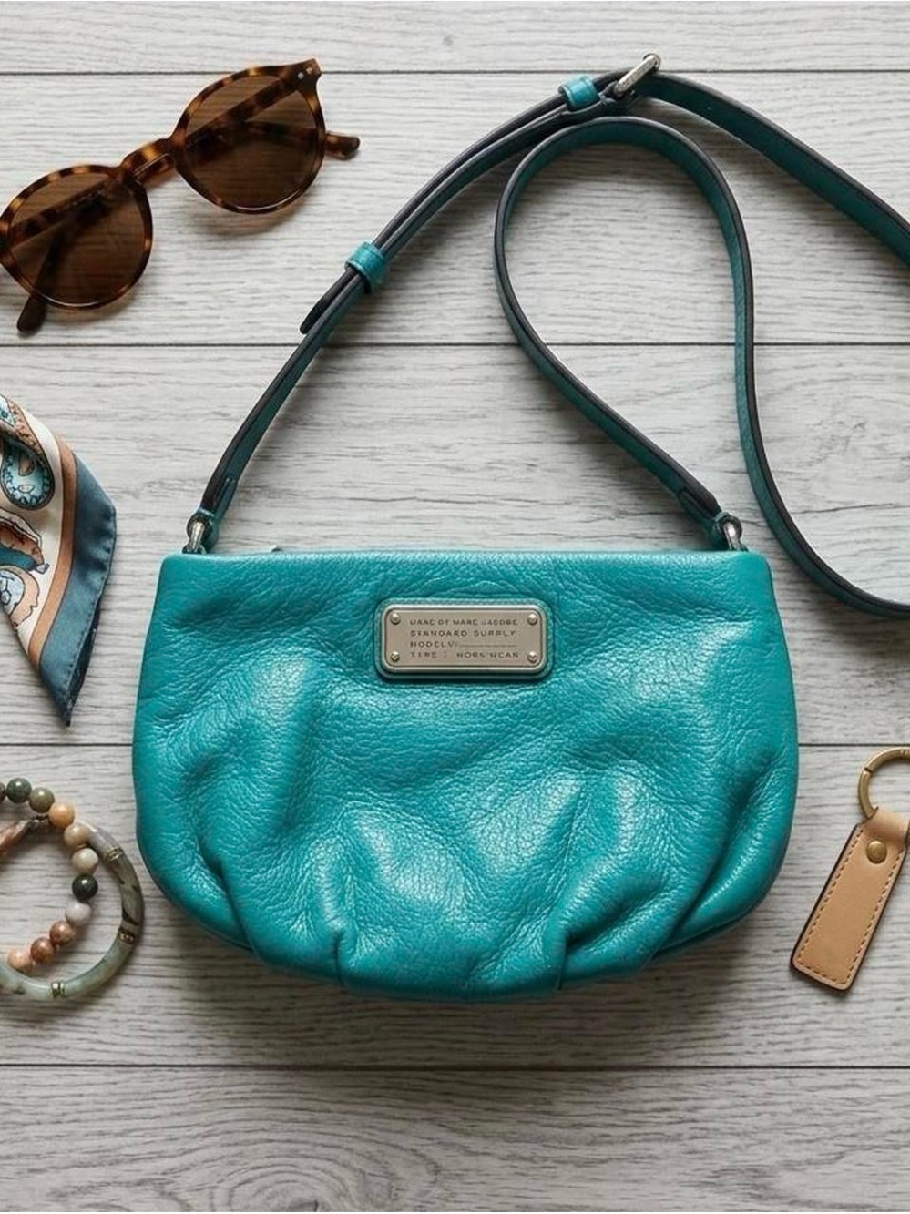 Vintage Marc by Marc Jacobs Teal Leather Crossbody Bag